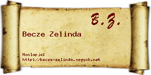 Becze Zelinda névjegykártya